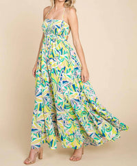 Rolypoly - Floral Halter Cami Sun Maxi Dress