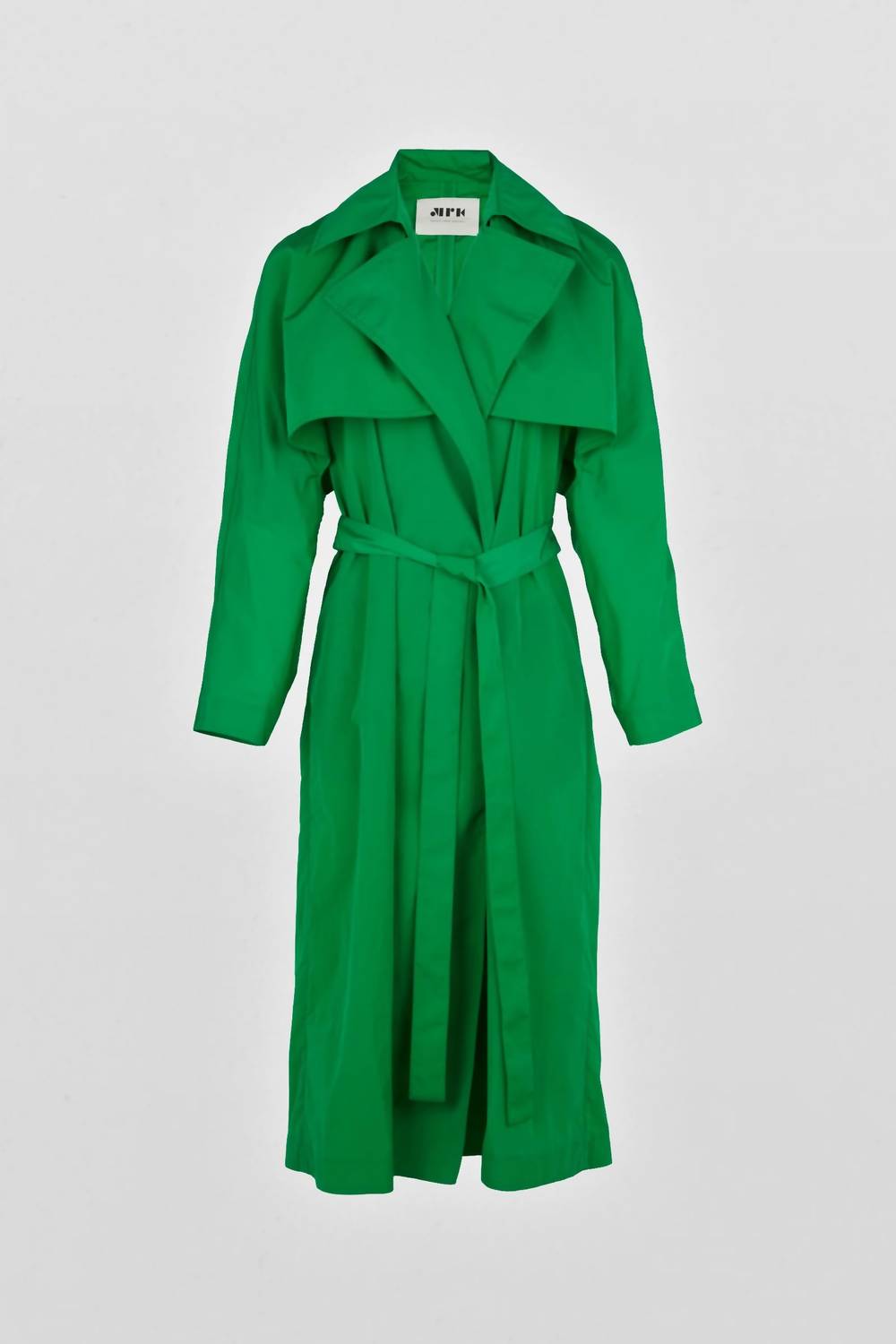 Maison Rabih Kayrouz Taffeta Long Coat in grass - women's jacket - view 4