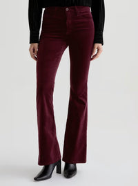 AG Jeans Farrah Mid Rise Boot Velvet Jeans in winery - women's jeans