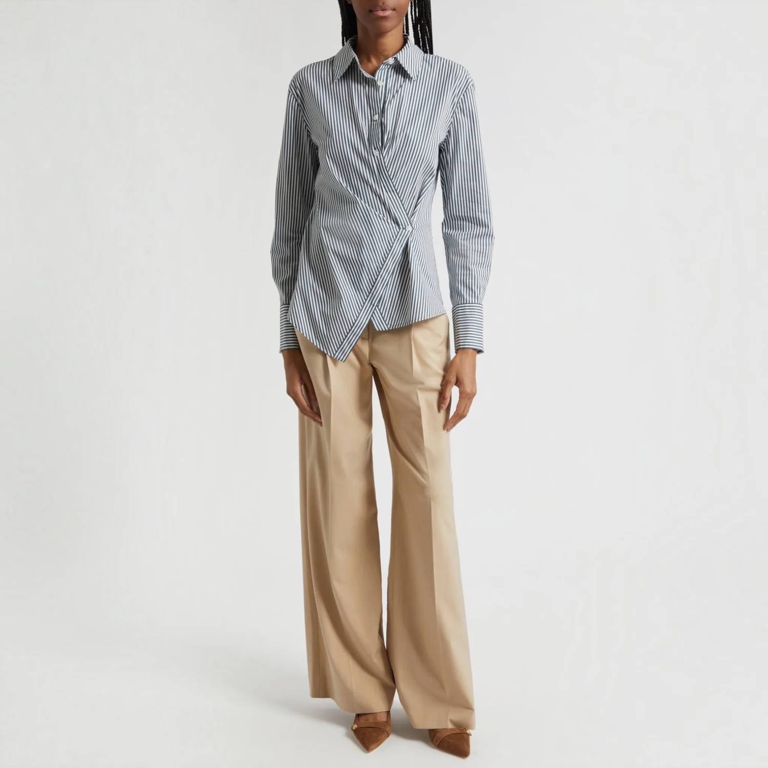 Veronica Beard - Rimini Pleated Wide-Leg Pants