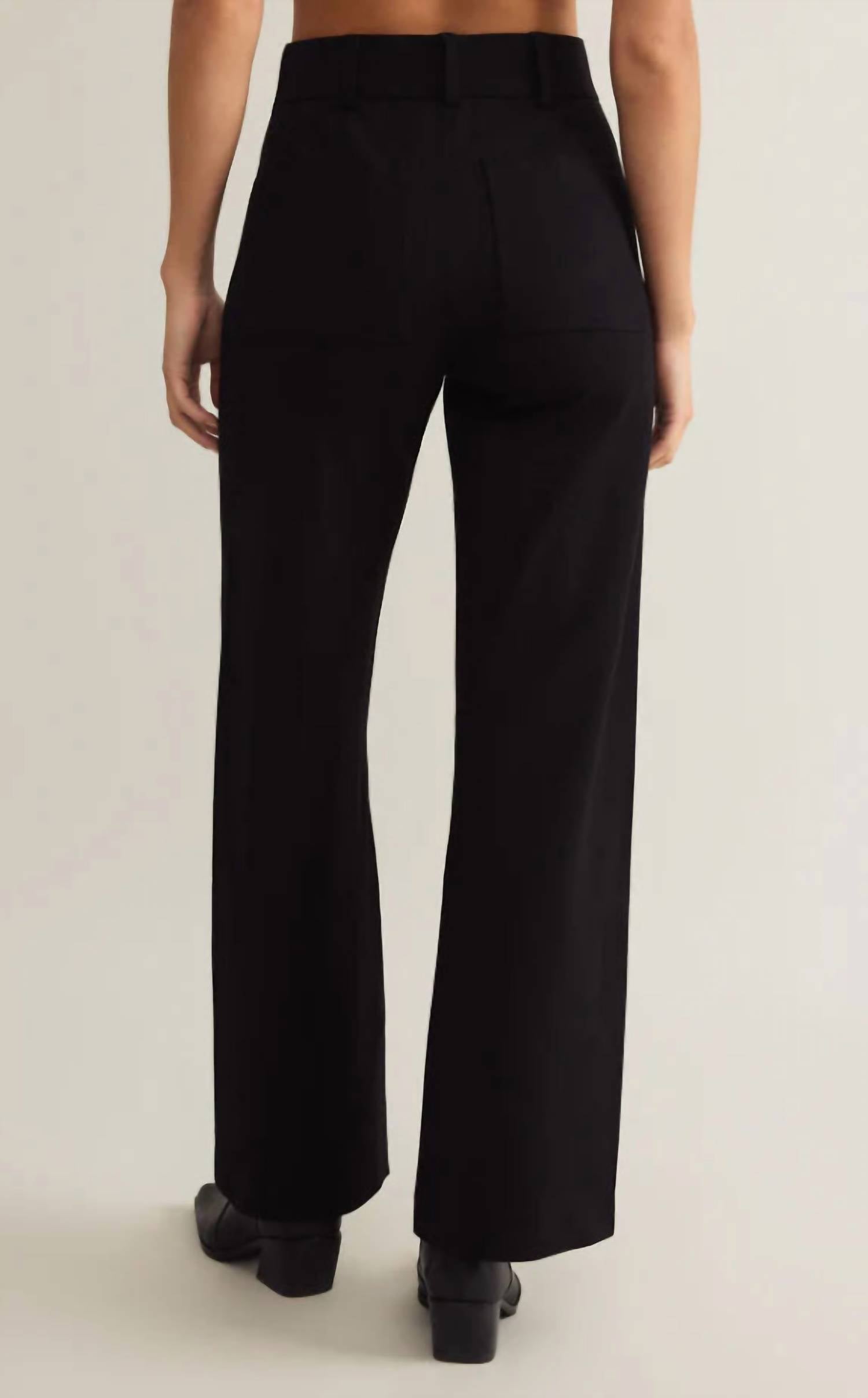 Z Supply Do It All Rilynn Pant in black 2 - women's pants - detail view