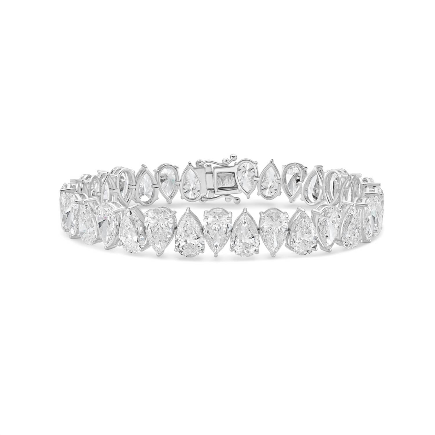 Diana M Jewels - Women's Rare 35 Carat Diamond Tennis Bracelet