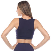 GOLDHAUS Elevate Sports Bra in dark blue - women's intimate - detail view