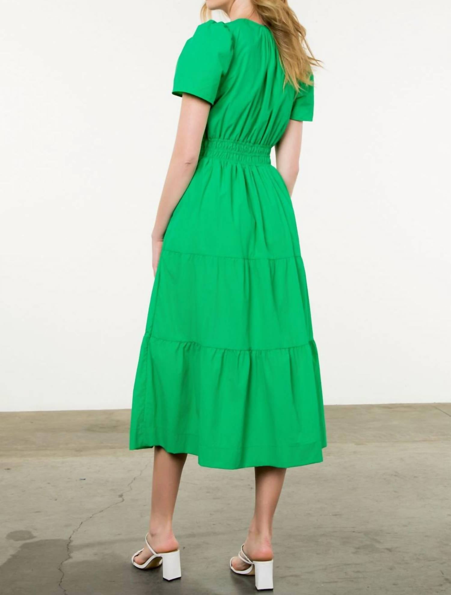 Thml - Poplin Tiered Maxi Dress