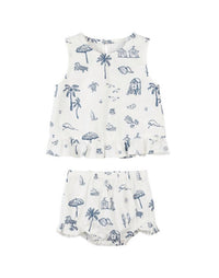 VIGNETTE Girl's Sierra Set in navy beach scene - item