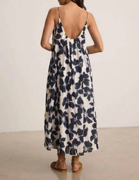 Velvet by Graham & Spencer Alexa Long Dress in azul - women's dress - detail view