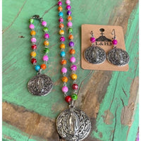 Love And Honor Jesus - Women's Fiesta Our Lady Of Guadalupe Beaded Necklace