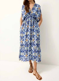 Marie Oliver Venus Caftan Dress in treillage - women's dress - alternate view