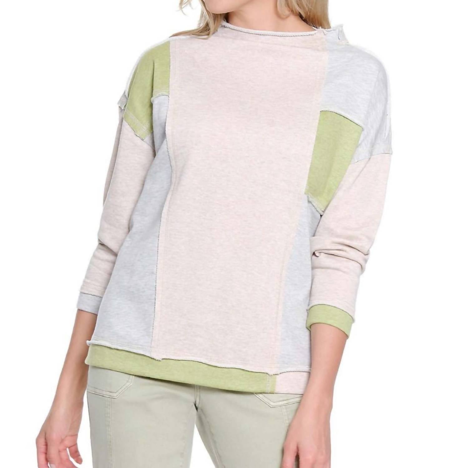 Tru Luxe - Colorblock Knit Top
