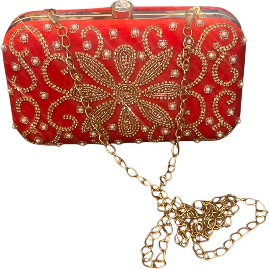 Carrier Co. - Women's Floral Velvet Clutch Bag