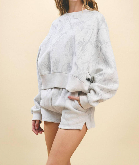 Tcec - Camouflage Print Dropped Shoulders Sweatshirt