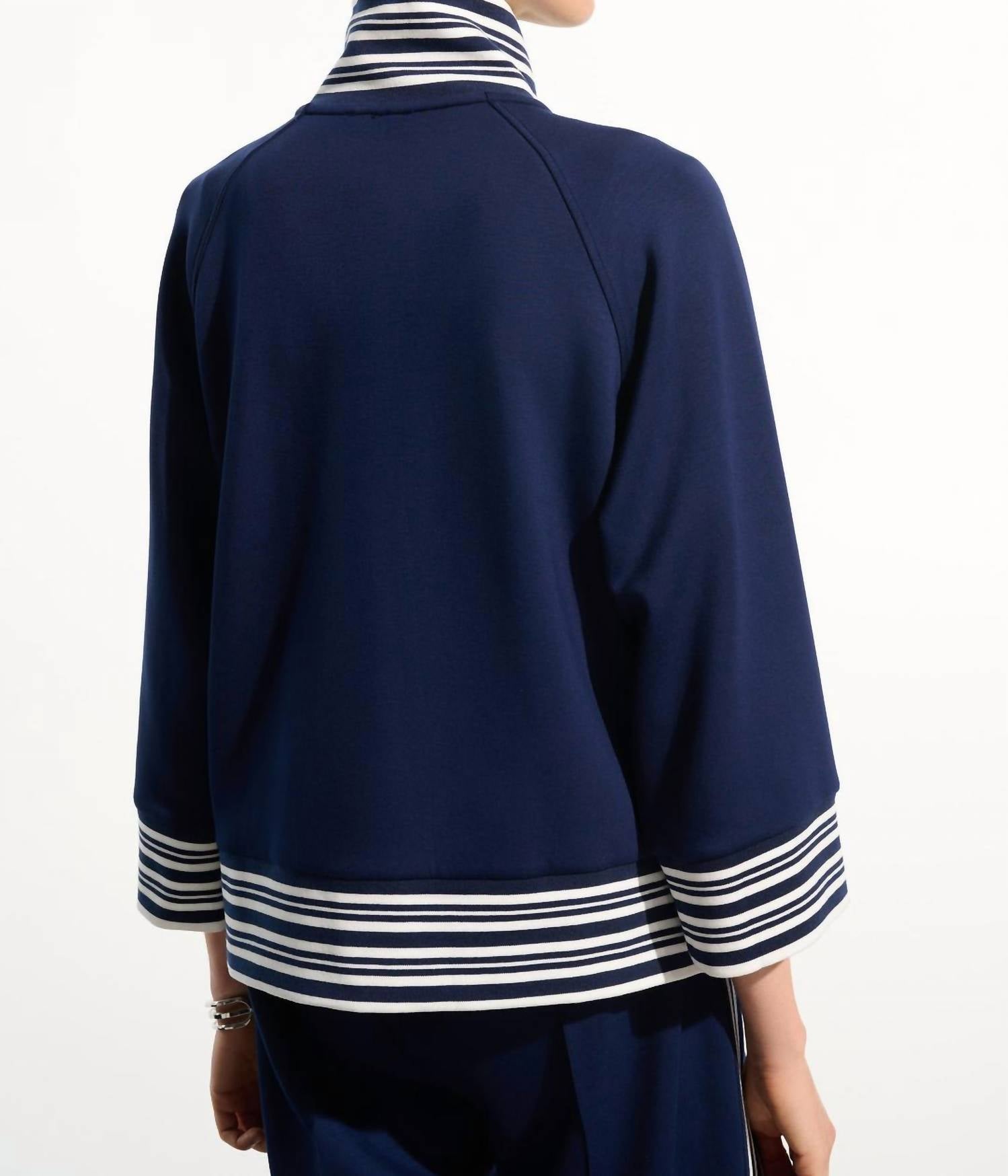Joseph Ribkoff - Scuba Jersey With Funnel Collar Jacket