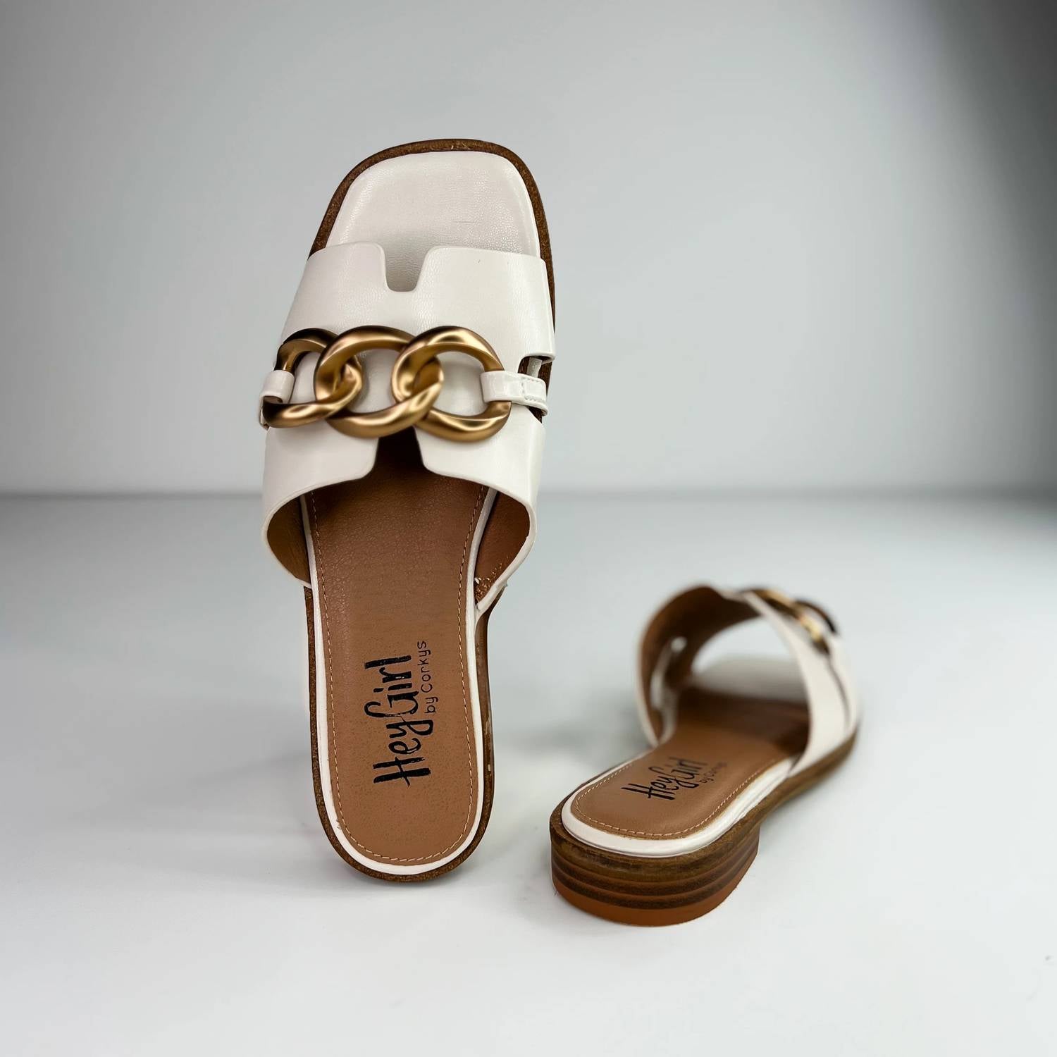 Corkys Footwear - Women's Off The Chain Faux Leather Slide Sandals
