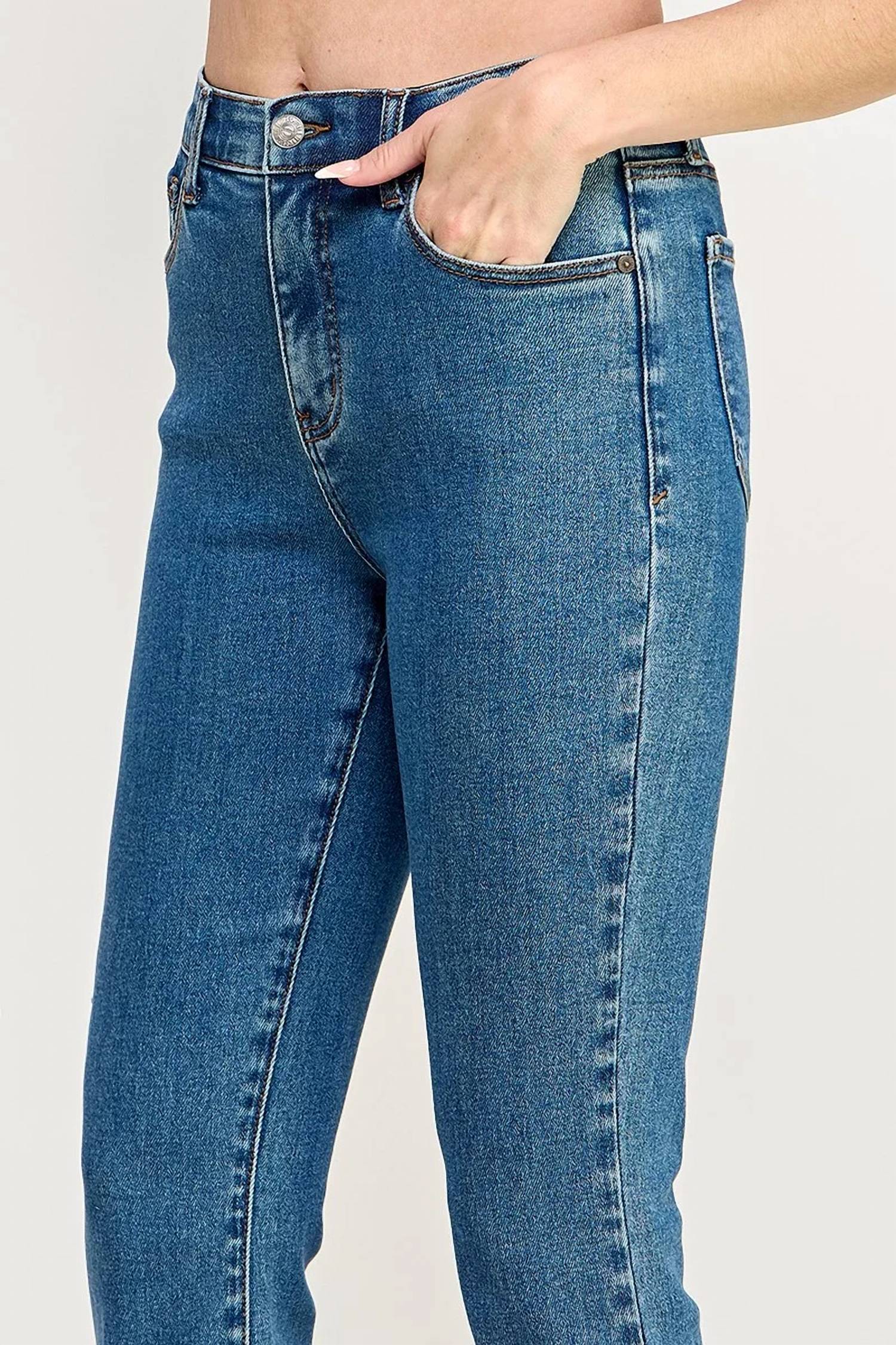 Special A - Tummy Control Kick Flare Jeans With Ruffle Hem