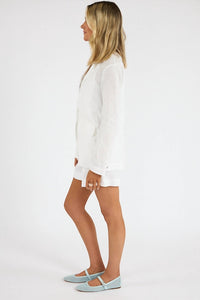 Michael Stars Mavis Short With Pocket in white - women's shorts - alternate view
