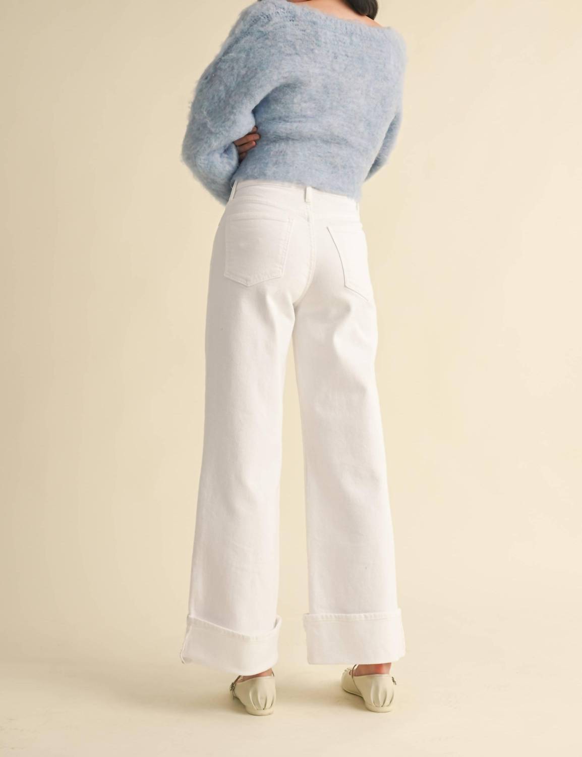 Just Black Denim - Palazzo Cuffed Pant