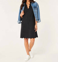 Lulu-B - Women's Scalloped Sleeveless Dress