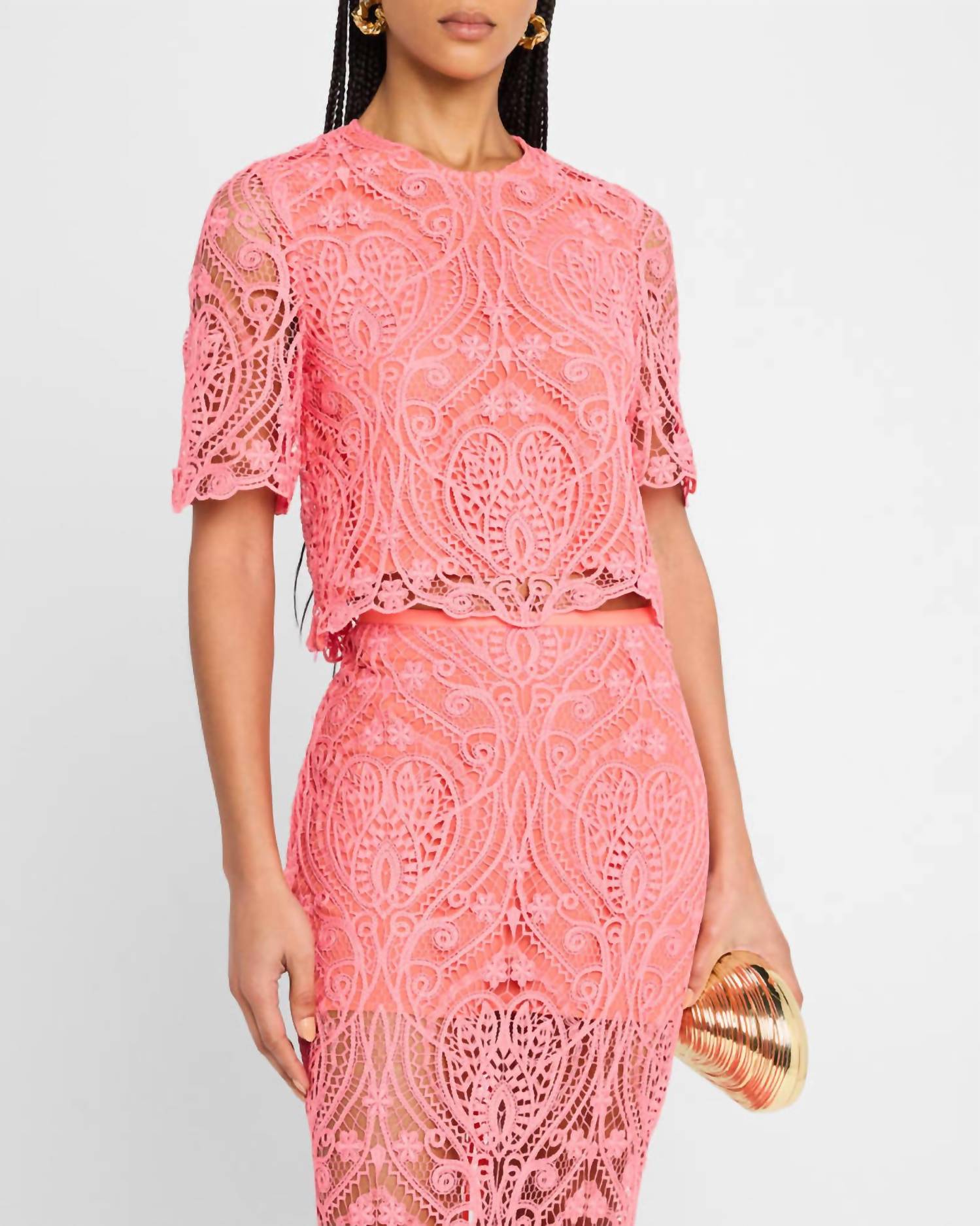 Le Superbe - Lace Short Sleeve Tee