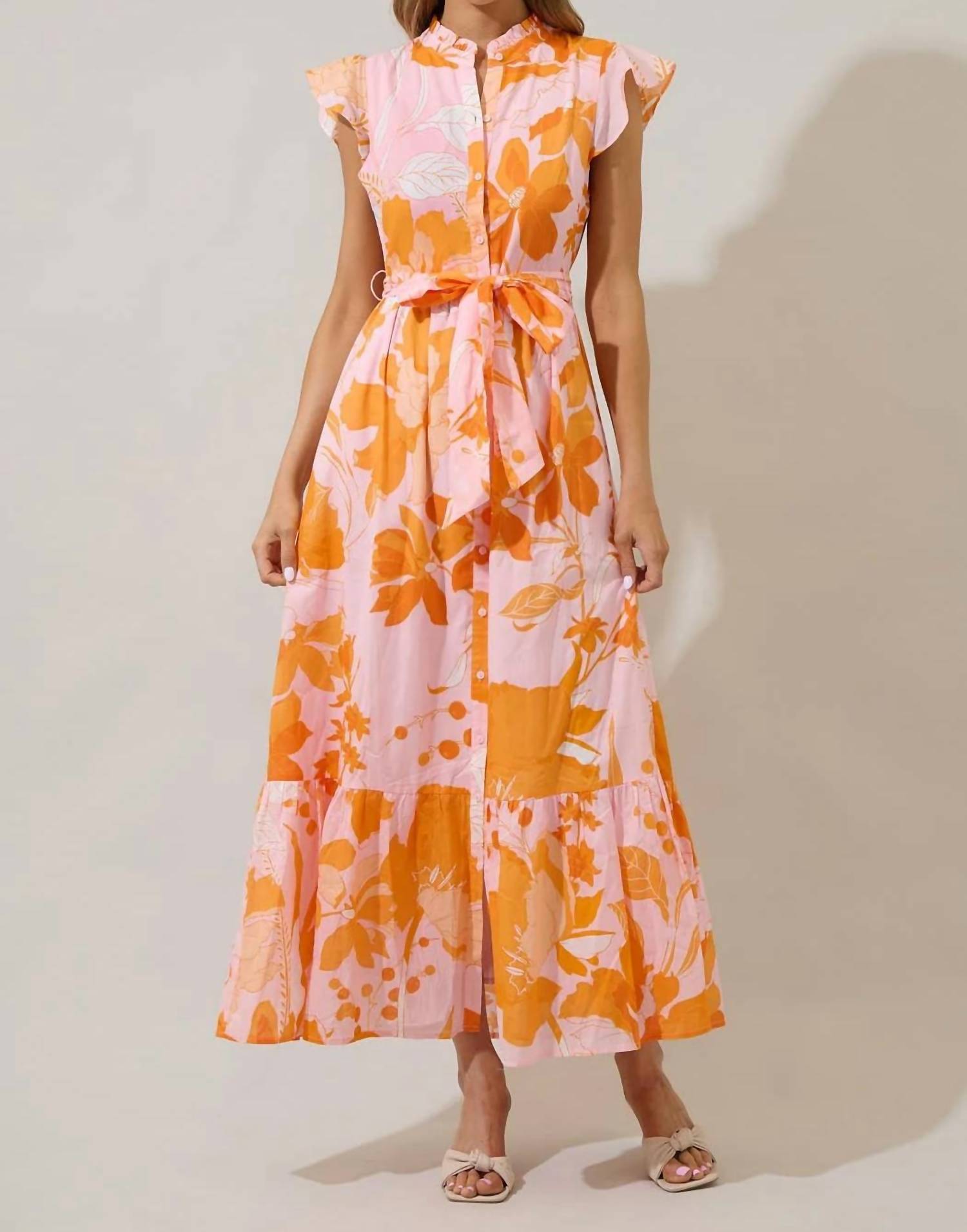 Sugarlips - Riah Button Down Maxi Dress