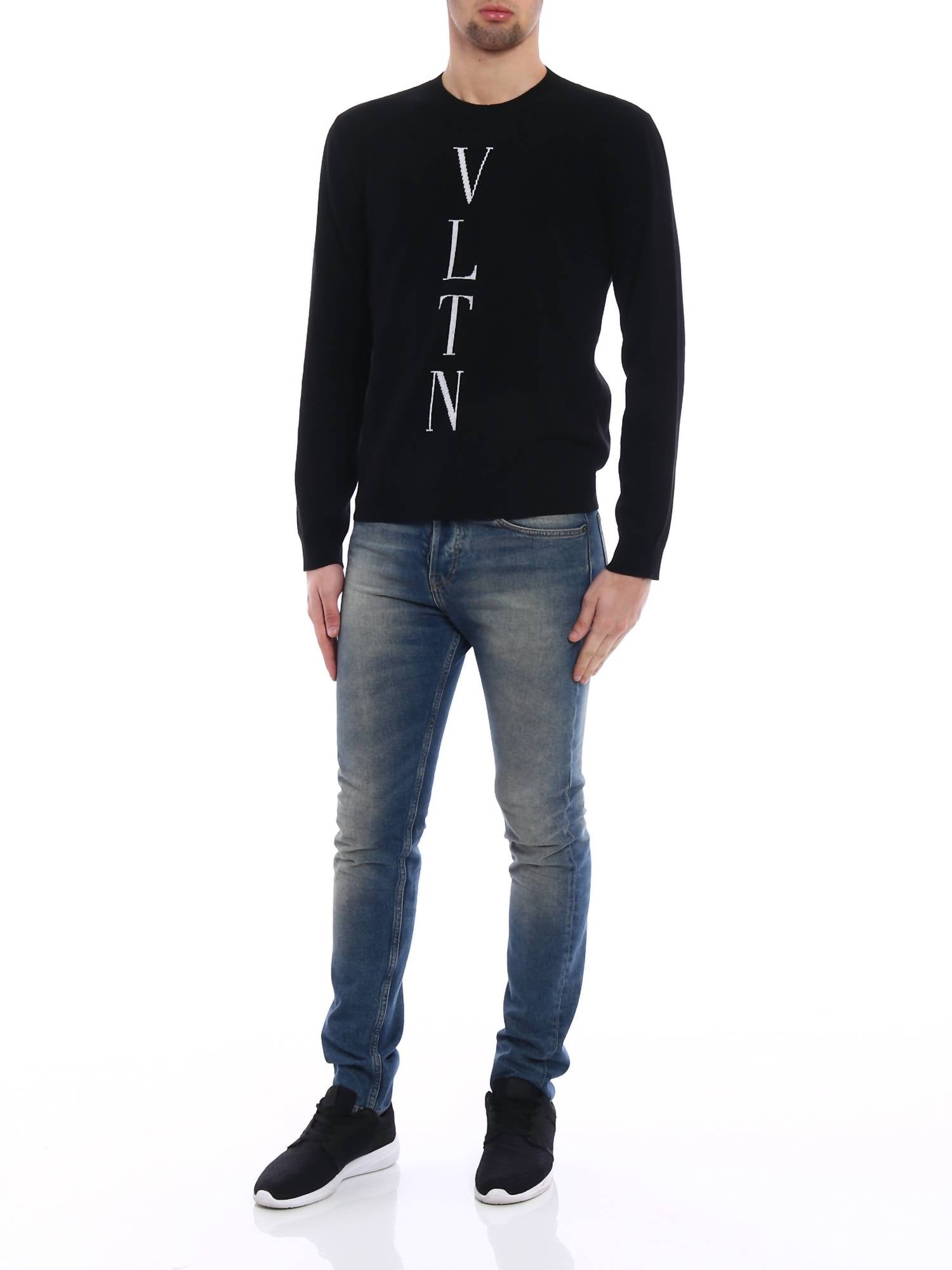 Valentino - Vltn Intarsia Wool Cashmere Sweater