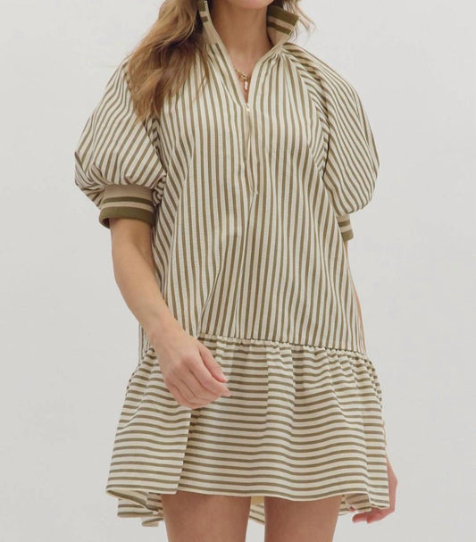 Entro - Women's Going Places Stripe Mini Dress