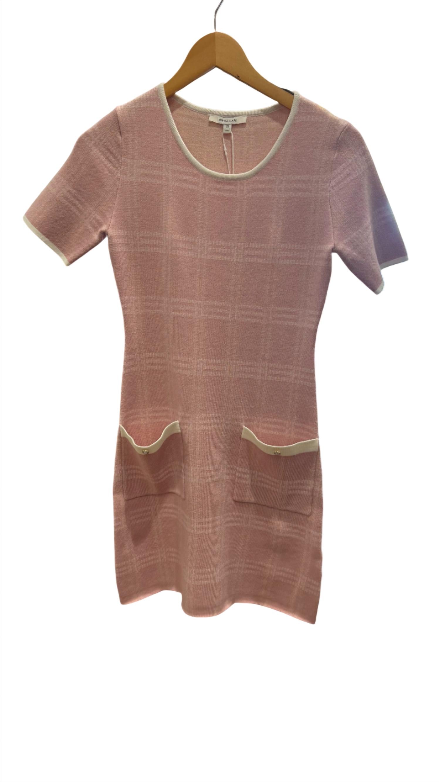 Zoe and Claire Women's Knit Mini Dress in pink - women's dress