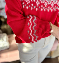 Vine & Love - Fair Isle Glitter Sweater