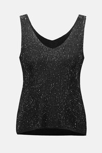 Joseph Ribkoff - Metallic Knitted Camisole With Rhinestones
