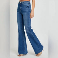 Risen - High Rise Raw Cut Bootcut Jeans
