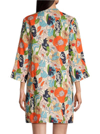 TROVATA Lucca Shift Dress in selva floral - women's dress - alternate view
