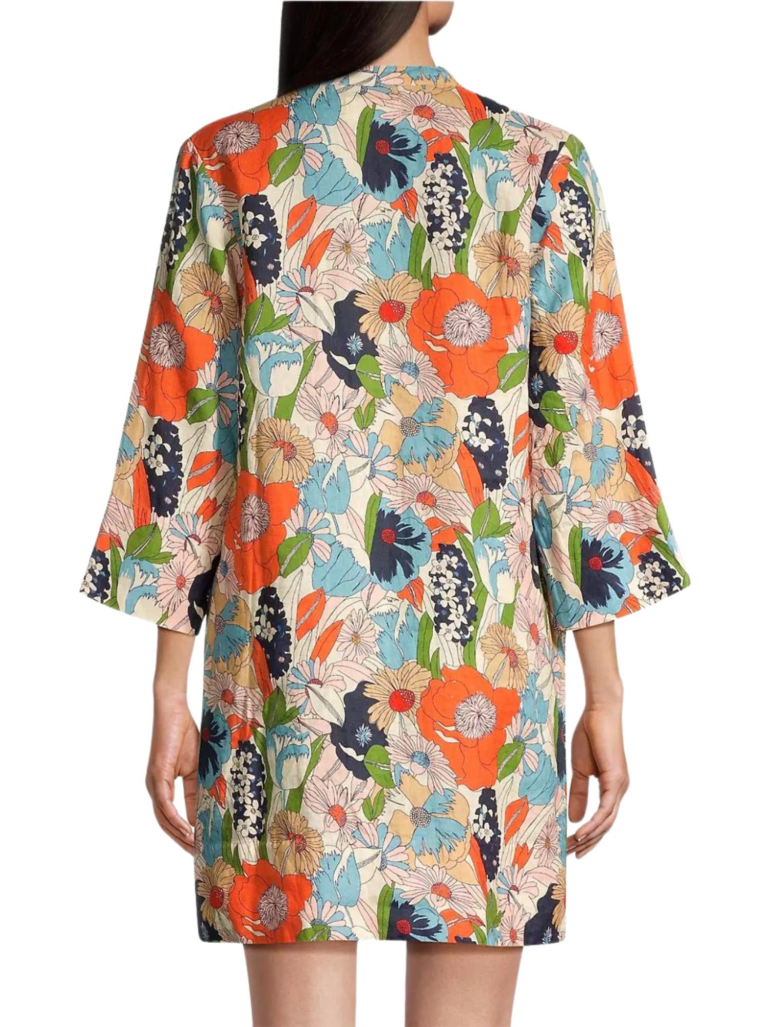 TROVATA Lucca Shift Dress in selva floral - women's dress - alternate view