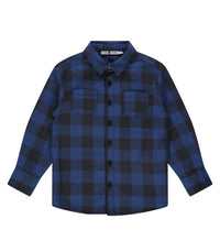 Babyface - Boy's Grid Plaid Long Sleeves Shirt