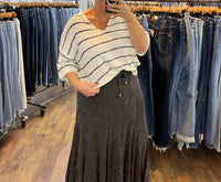 Young Threads - Asymmetrical Maxi Skirt - Curvy