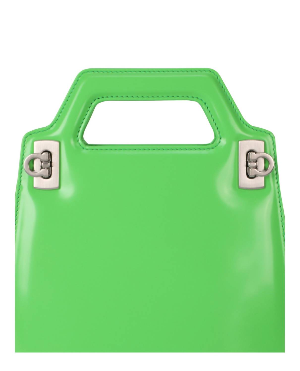 Salvatore Ferragamo Women's Micro Wanda Patent Leather Shoulder Bag in green - women's bag - alternate view