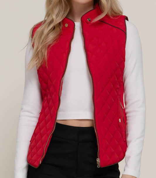 Active Basic - Ribbed Quilted Padding Vest