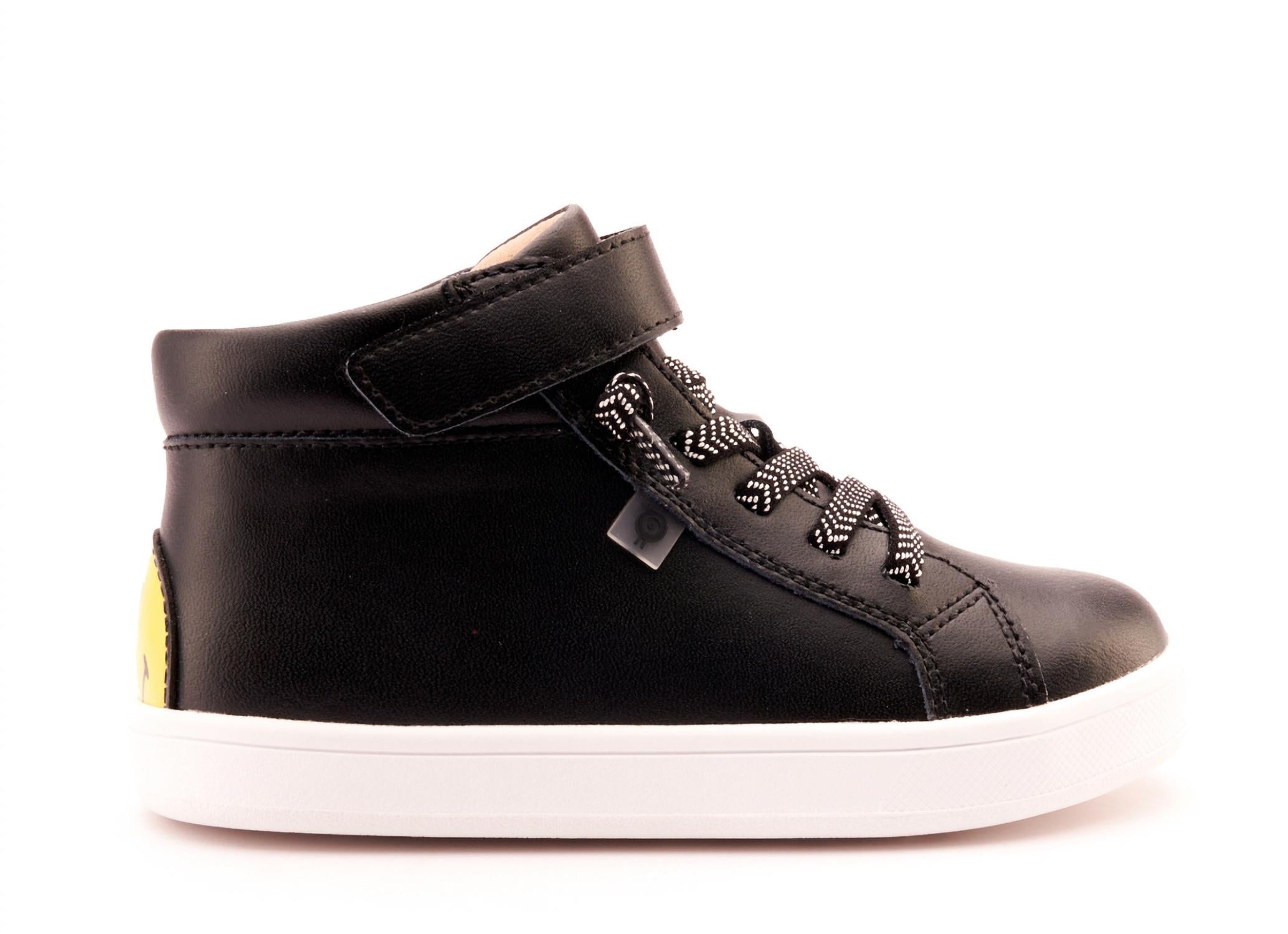 OLDSOLES Kid's Smile Hi Top Sneaker in black - kids' sneaker