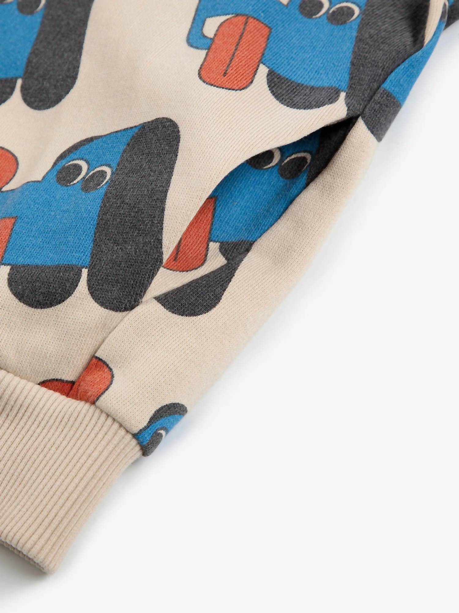 BOBO CHOSES Doggy Mate All Over Zipped Hoodie in off white - kids' shirt - view 5