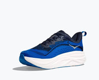 Hoka Men's Skyflow Shoe in varsity navy electric cobalt - men's shoe - detail view
