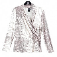 Clara Sunwoo - Shimmer Croc Print Top