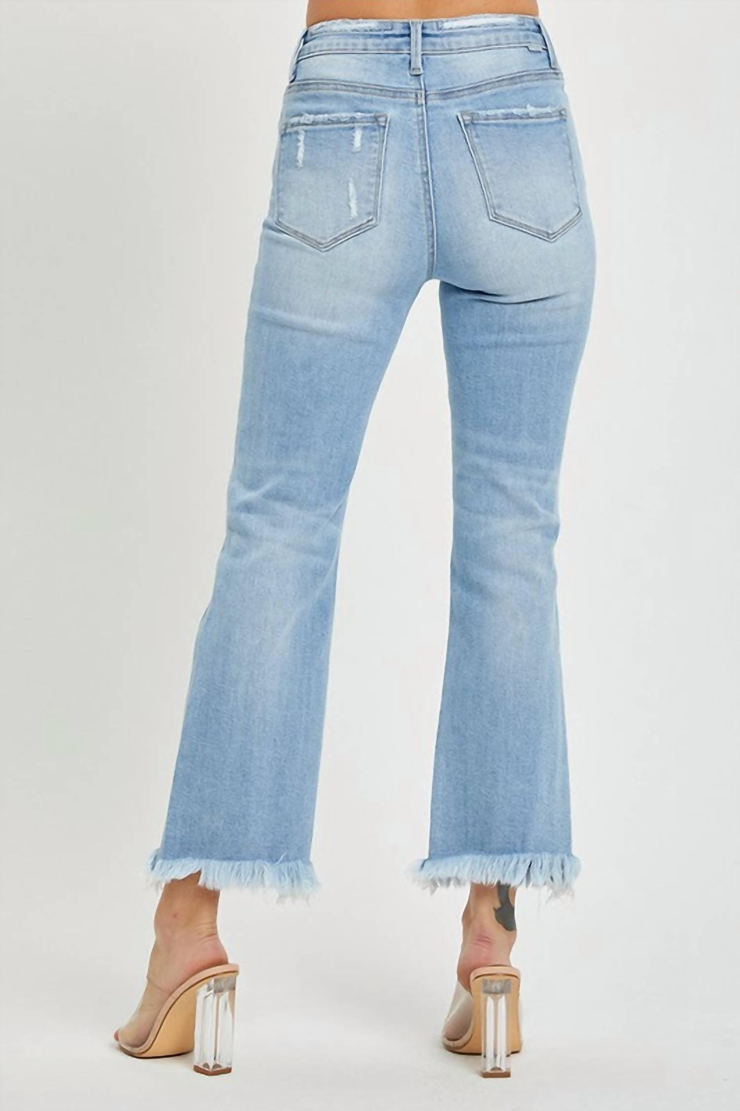 Risen - High Rise Crop Flare Jeans