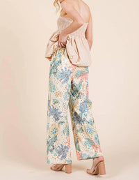 Geegee - Women's Floral Eyelet Lace Straight Leg Pants