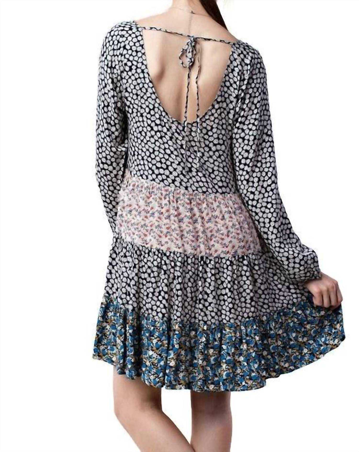 Kori - Mixed Print Tie Back Dress