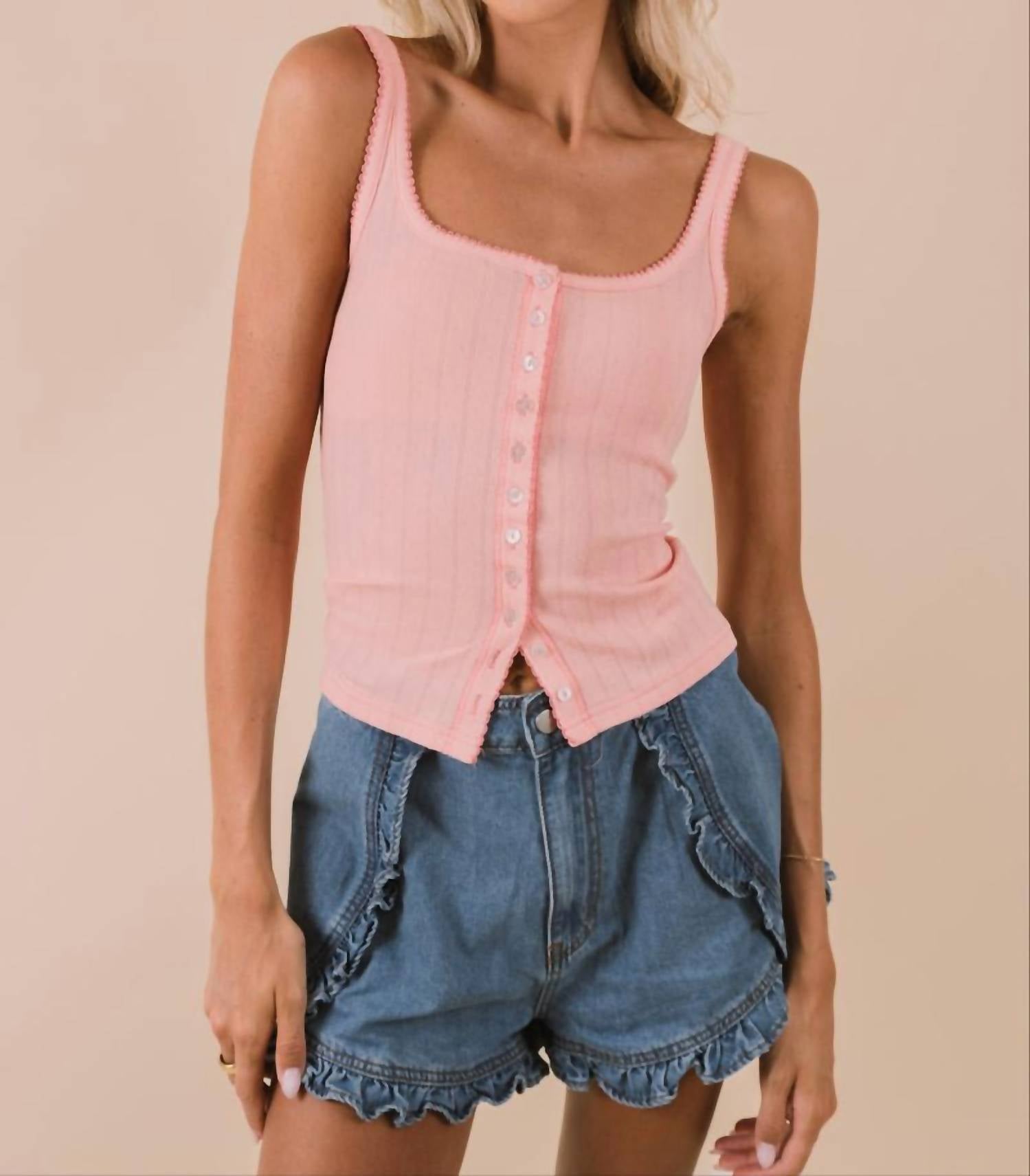 Free People - End Game Pointelle Tank