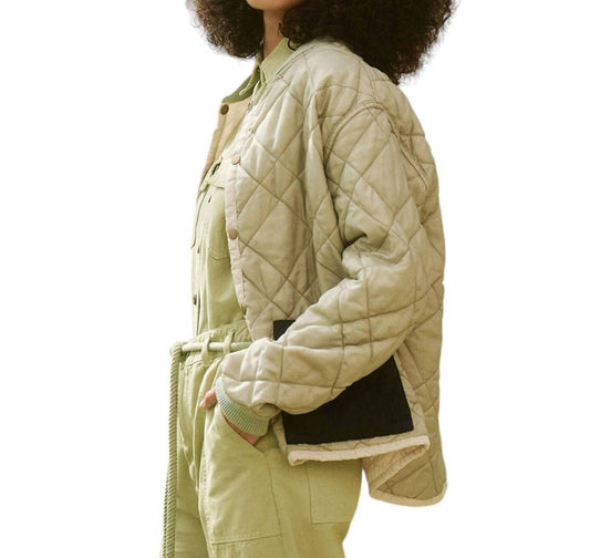 The Great. - Reversible Patch Pocket Puffer Jacket