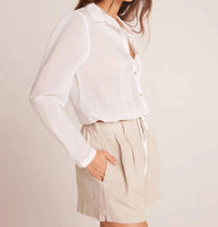 Bella Dahl - Pintuck Crop Button Down Shirt