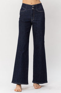 Judy Blue - High Waist Rinse Wash Geometric Waistband Jeans