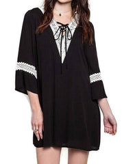 Umgee - Lace Up Mini Dress