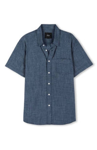 Rails Men's Fairfax Relaxed Fit Shirt in navy etch - men's t-shirt