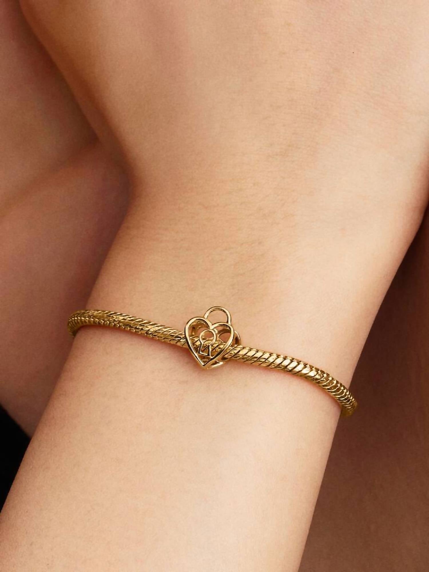 Pandora - Openwork Heart Padlock Charm