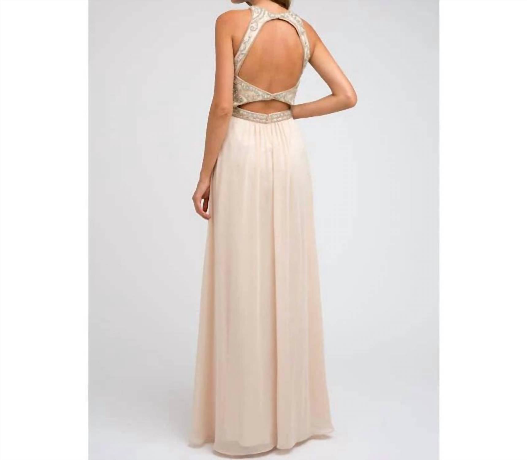 Ladivine - Open-back Beaded Bodice Formal Dress